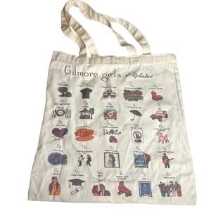 Gilmore Girls Alphabet Canvas‎ Tote Bag Funny Cotton Reusable Tote Shoulder Bag